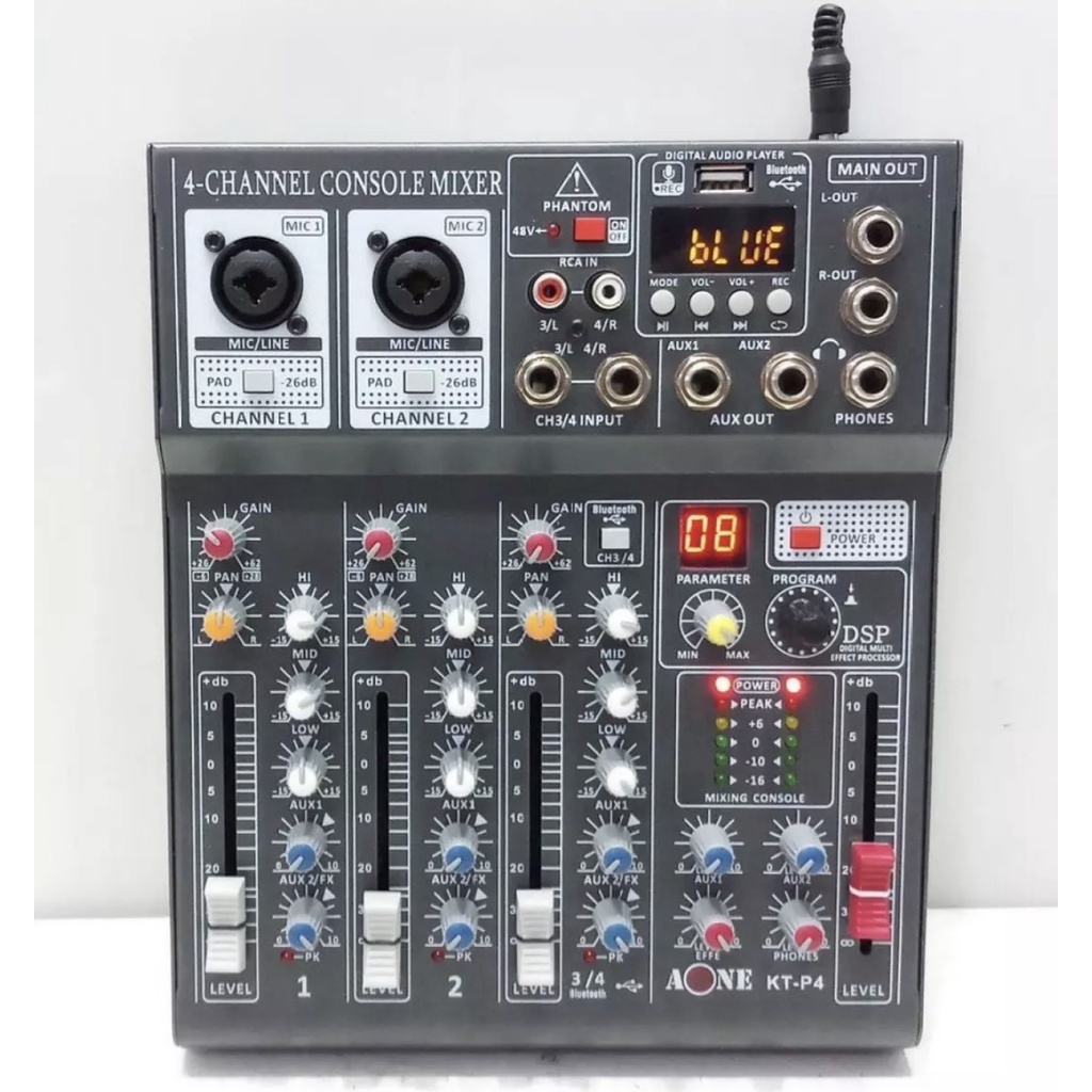 มิกเซอร์-4-ช่อง-มิกเซอร์-a-one-kt-p4-mixer-4-ch-usb-ฺbluetooth