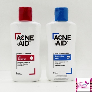 🔥โปรค่าส่ง25บาท🔥Acne Aid Liquid / Gentle Cleanser 100ml. แอคเน่ เอด ลิควิด / เจนเทิ่ล  คลีนเซอร์