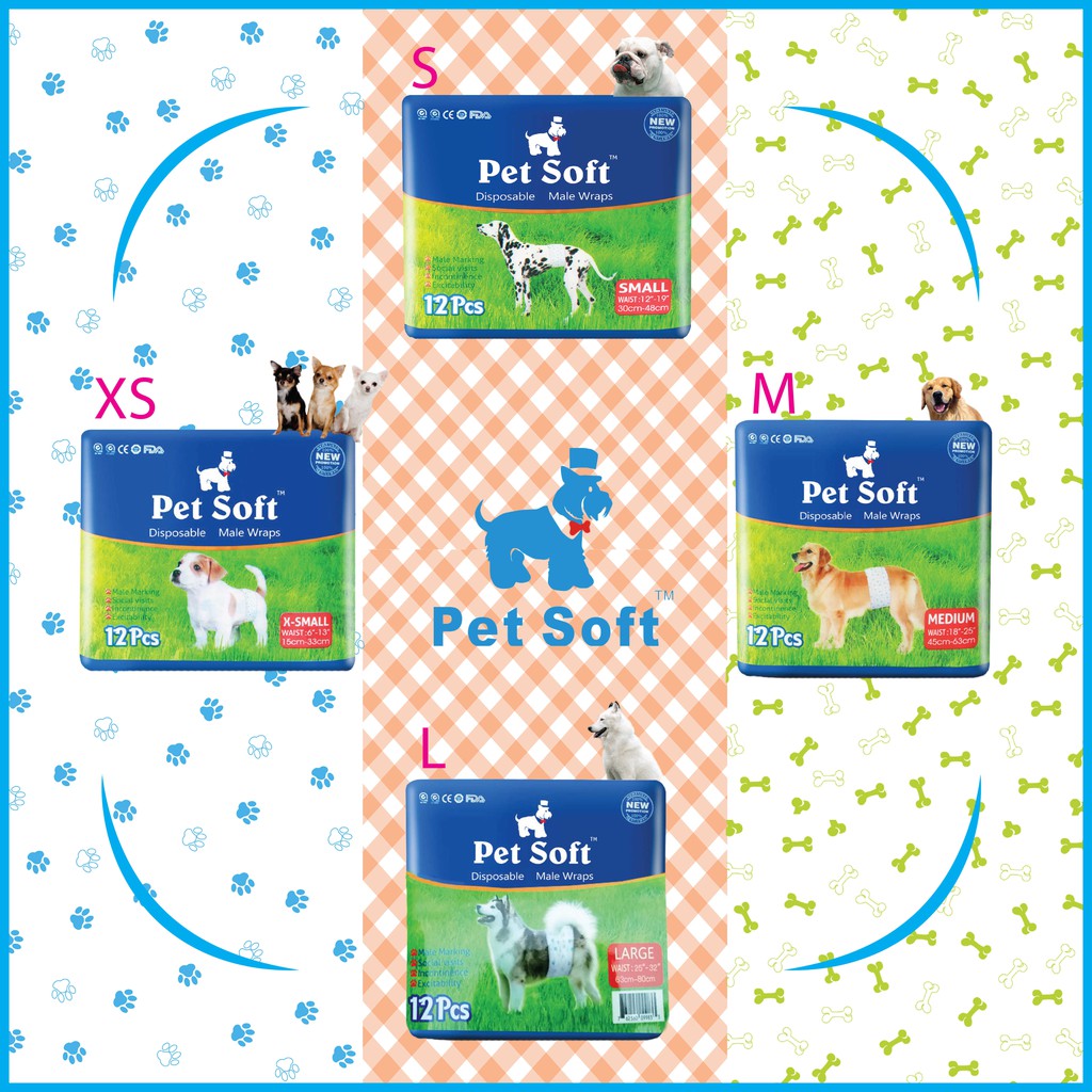 ภาพหน้าปกสินค้าขายส่ง โอบิ ผ้าอ้อมสุนัข เพศผู้ Petsoft ซึมซับดีมากตลอดคืน ขอบยางนุ่ม เนื้อผ้านิ่มสบาย มี 3 ลายในห่อเดียว