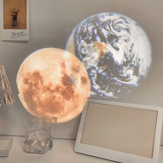 โคมไฟโปรเจคเตอร์ รูปดาวเคราะห์ ดวงจันทร์ กลางคืน สําหรับถ่ายภาพ
