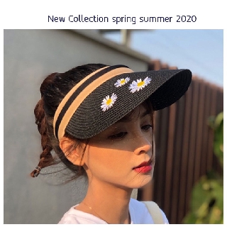 สินค้า หมวกเปิดหัว หมวกสาน ลายดอกเดซี่ สำหรับผู้หญิง รุ่นA037 สีกากี สีน้ำตาล