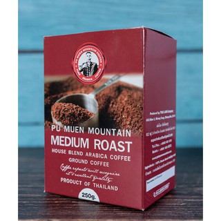 กาแฟอราบิก้าออร์แกนิค คั่วกลางแบบบด (ตราดอยปู่หมื่น)  250g  Organic Arabica ground coffee medium roasted