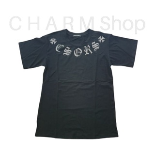 👕เสื้อนุ่ม รีดเพชร ไฮเอ็น ☦ Chrome hearts ดำ