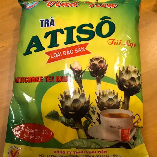 ATISO ชาอาร์ติโชค Artichoke Tea นำเข้าจากเวียดนาม บรรจุ 100 ซอง ใส่น้ำ ...