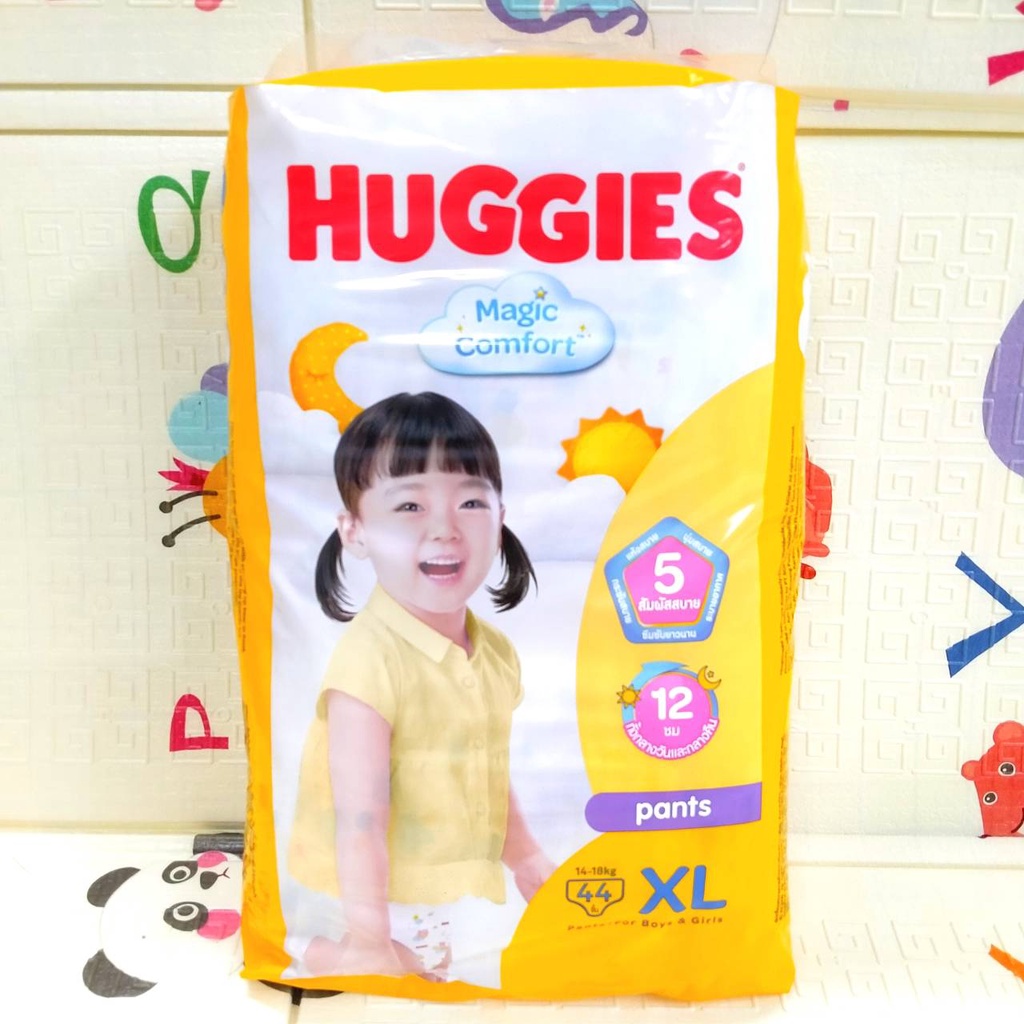 ภาพหน้าปกสินค้าผ้าอ้อมฮักกี้ส์​ Huggies Magic Comfort ห่อสีเหลือง ไซส์ XL44 ชิ้นจำนวน 1ห่อ