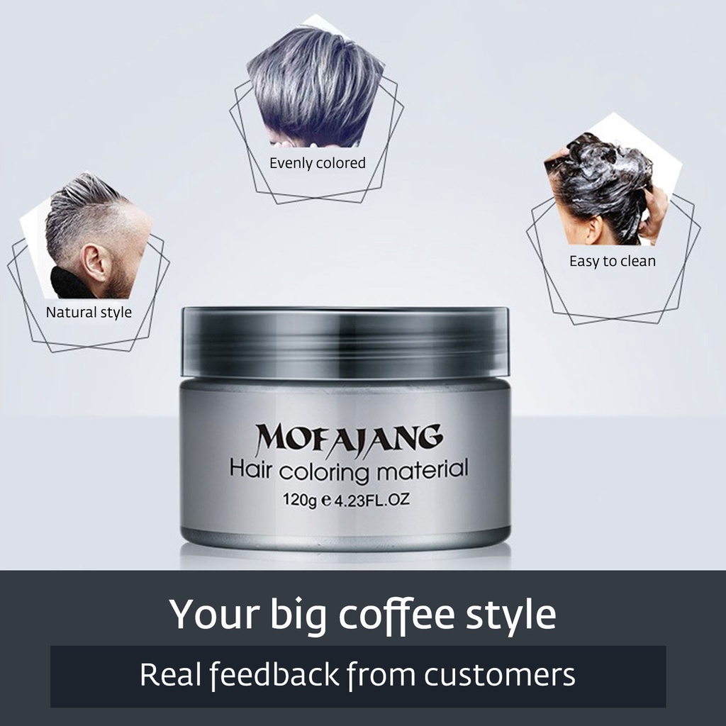 mofajang-ครีมเจลย้อมสีผมสีเงินสีเทาแบบใช้แล้วทิ้งสําหรับผู้หญิงและผู้ชาย