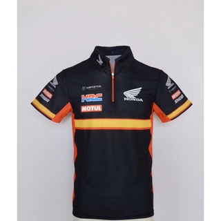 Moto GP เสื้อโปโลแขนสั้น แบบแห้งเร็ว ระบายอากาศ สําหรับแข่งรถจักรยานยนต์