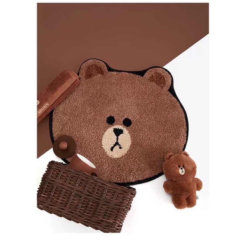 พร้อมส่ง-พรม-brown-แท้