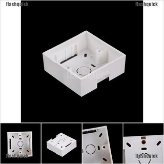 flashquick 2pcs Cassette Universal White Wall Mounting Box For Wall Switch And Plastic Enclosure Socket Back Box Outlet