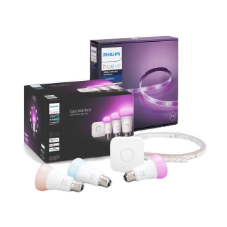 [แพ็คพิเศษ] Philips Hue WCA 7.5W Starter Kit ฟรี Hue Bridge + Hue Light Strip Plus with Bluetooth ยาว 2 เมตร