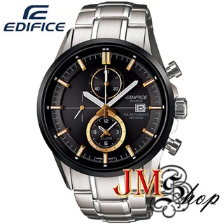 Casio Edifice นาฬิกาผู้ชาย สายสเตนเลส รุ่น EFB-503SBDB-1AVDR (หน้าปัดดำ)