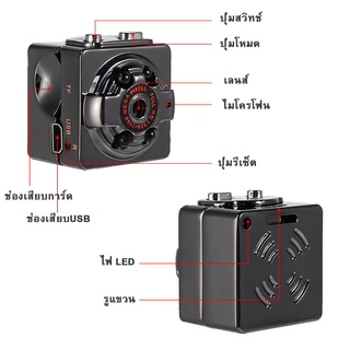 ภาพขนาดย่อของภาพหน้าปกสินค้าSQ8 Mini กล้องไร้สาย 1080P กล้องวงจรปิด VDO camera แบตเตอรี่บิ้วอิน กล้องไมโคร กล้องแอคชั่น จากร้าน lamjadg บน Shopee ภาพที่ 8