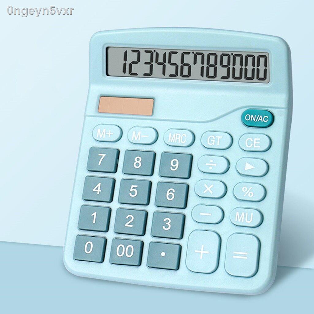 เครื่องคิดเลข-12-หลัก-สีฟ้าและสีชมพู-12-digits-electronic-calculator
