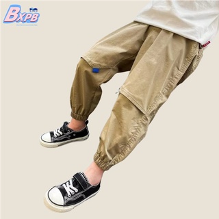 [BXPB] กางเกงขายาว ทรงหลวม สวมใส่สบาย แฟชั่นสําหรับเด็กผู้ชาย อายุ 3-15 ปี ใส่ได้ 110 ปี