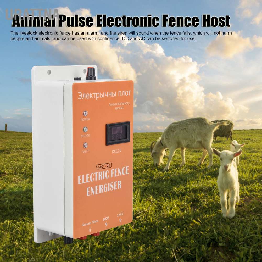 urattna-ชุดรั้วไฟฟ้า-พลังงานแสงอาทิตย์-รั้วอิเล็คทรอนิคส์-เลี้ยงวัว-แกะ-ป้องกันหมูป่า-ไฟฟ้าแรงสูง-20-กม-100-240v