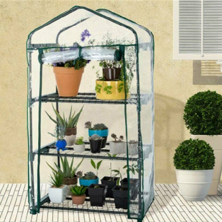 baomy-outdoor-garden-grow-greenhouse-shelves-pvc-cover-hood-zipper-roll-up-door