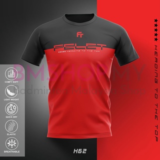 Felet เสื้อคอกลม Jersey H62 (สีแดง / สีเหลือง / สีน้ําเงิน)