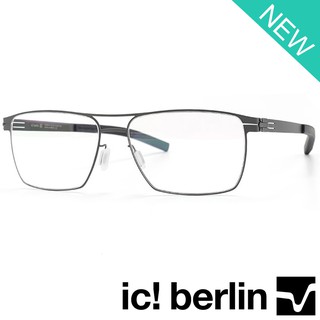 Ic Berlin แว่นตา 033 C-2 เทา กรอบแว่นตา กรอบเต็ม ขาข้อต่อ วัสดุ สแตนเลส สตีล (สำหรับตัดเลนส์) Eyewear Top Glasses Frame