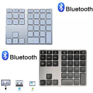 34 Keys Wireless bluetooth Mini Numeric Keyboard Keypad Mini Numpad For Apple Android PC Desktop Laptop Plastic/Aluminum