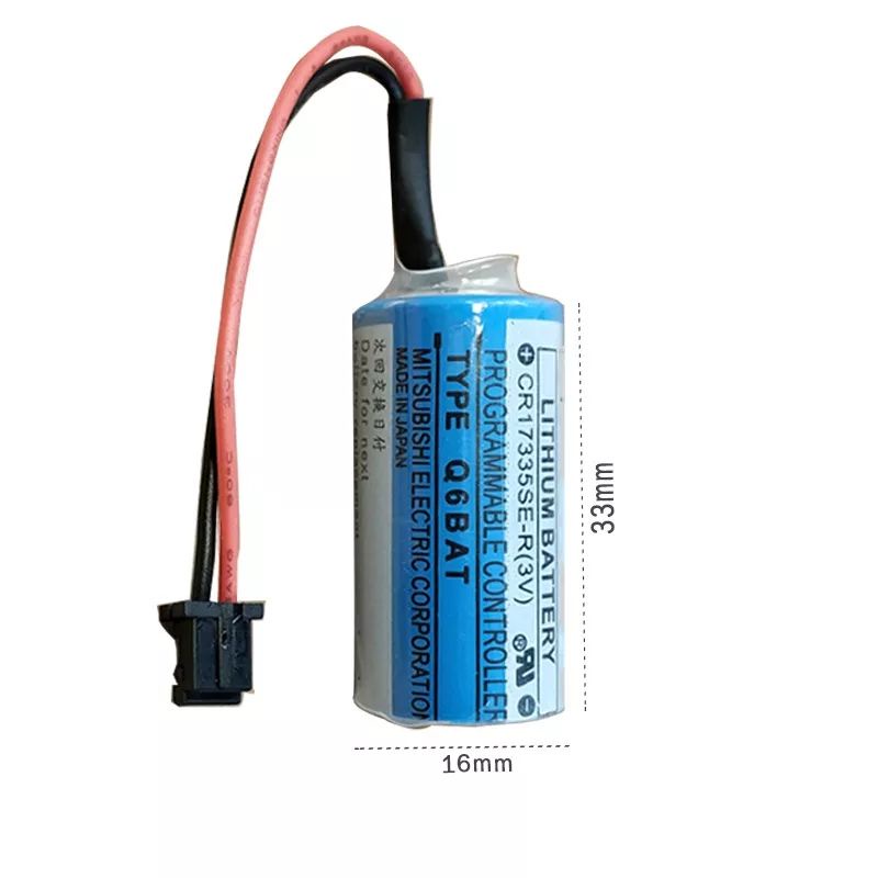 cr17335se-r-3v-1800mah-q6bat-cr17335-plc-แบตเตอรี่ลิเธียมmitsubishi-แบตเตอรี่สำรอง-cr17335se-r-อุตสาหกรรมแบตเตอรี่