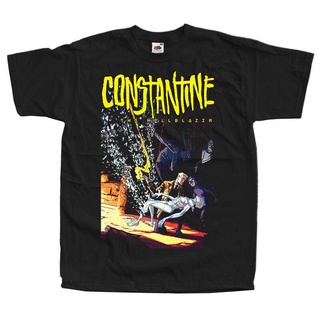 แฟชั่น เสื้อยืด พิมพ์ลายการ์ตูน The Hellblazer John Constantine Dc Comics สีดํา แฟชั่นฤดูร้อน สําหรับผู้ชาย