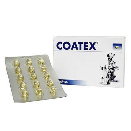 ภาพหน้าปกสินค้าCoatex 60 caps (หมดอายุ07/2024) อาหารเสริม บำรุงขนและผิว แบบเม็ด สำหรับสุนัข บรรจุ 60 เม็ด