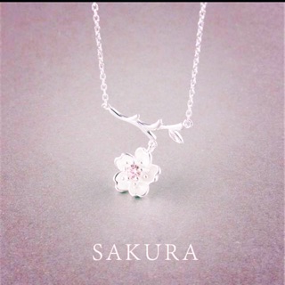 สร้อยคอซากุระ cherry blossom necklace silver925