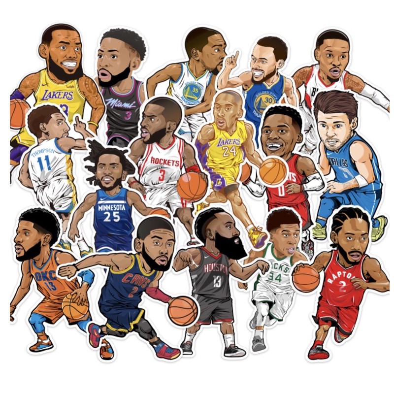 สติกเกอร์ NBA PLAYER Sticker สำหรับ แปะ มือถือ , Tablet , Labtop อื่นๆ ...