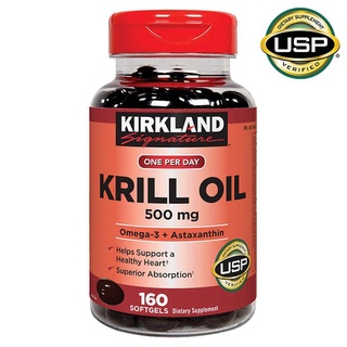 ภาพหน้าปกสินค้า(EXP.12/24)Kirkland Signature Krill Oil 500 mg ขนาด160 Softgels (ติดกระดาษแดง) ซึ่งคุณอาจชอบสินค้านี้