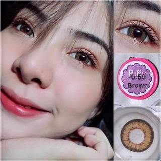 Opal/Puffy Brown (2) บิ๊กอาย สีน้ำตาล น้ำตาล ทรีโทน Contact Lens คอนแทคเลนส์ Bigeyes สายตาปกติ สายตาสั้น ค่าสายตา