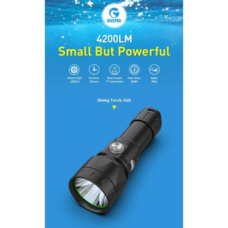 ไฟฉายดำน้ำ DIVEPRO S40