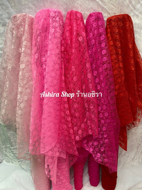ภาพหน้าปกสินค้าผ้าลูกไม้ ลายดอกมะลิ ผ้าเมตร (100*110 ซม.)  ร้านอชิรา Ashira SHOP จากร้าน ashira7177 บน Shopee