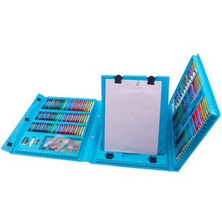 🌈ชุดระบายสี เซทใหญ่ 208 ชิ้น อุปกรณ์ระบายสี 🌈ชุดวาดภาพระบายสี  วาดเขียน อุปกรณ์วาดรูป ดินสอสี สีไม้  สีเทียน วาดภาพ