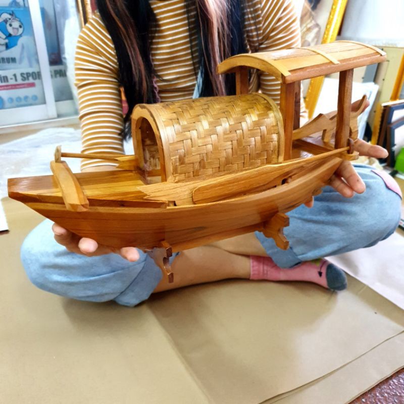 เรือสำเภา เอี้ยมจุ้น ไม้สักทอง เรือโบราณ ตั้งโต็ะ นิยม ตั้งไว้ ร้านค้า ...