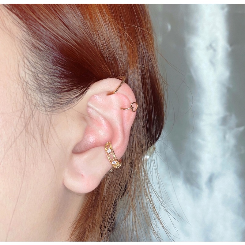 earcuff-เซต3ชิ้น-ต่างหูหนีบ-ต่างหูเกี่ยว-พร้อมส่ง