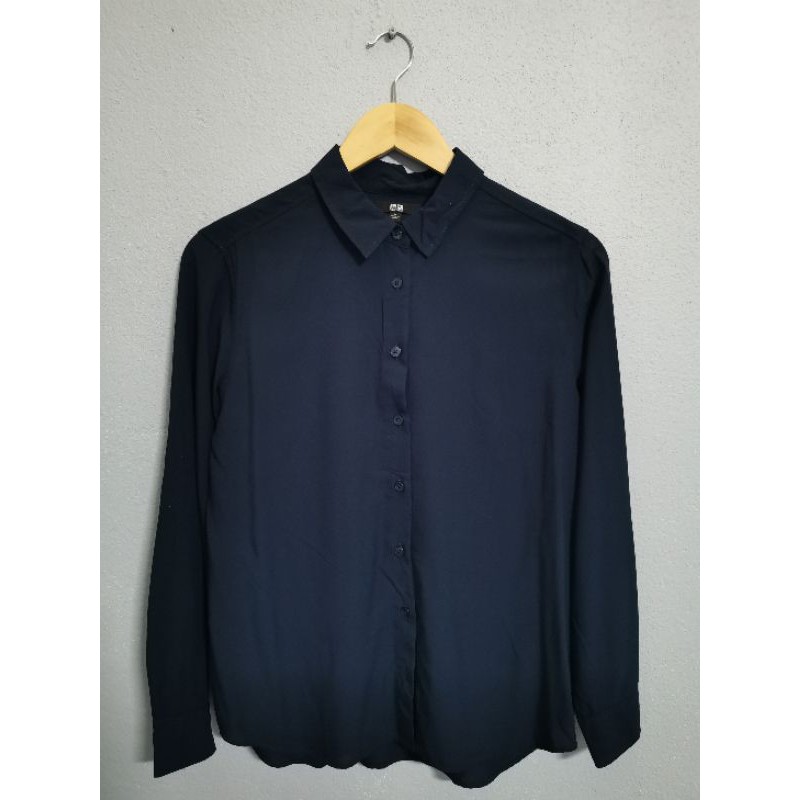 Uniqlo Women เสื้อเบลาส์ผ้าเรยอนแขนยาว | Shopee Thailand