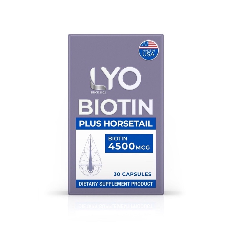 ภาพสินค้าLYO BIOTIN PLUS HORSETAIL - ไลโอ ไบโอติน พลัส ฮอร์สเทล (30 แคปซูล) จากร้าน tomods_shop บน Shopee ภาพที่ 7