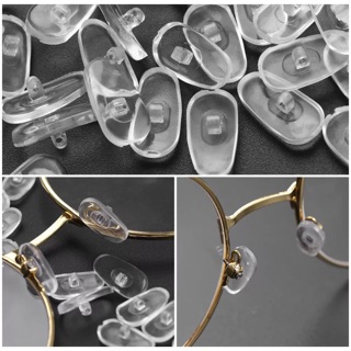 สินค้า ดั้งจมูกแว่นตา แป้นจมูกแว่น แป้นรองแว่นตา ซ่อมแว่นตา ซิลิโคน หนา 6mm รุ่นใส่น็อต (ขายเป็นคู่)
