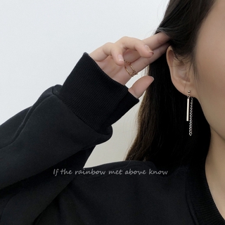 ภาพหน้าปกสินค้าCool Wind Personality with Chain Tassel Earrings Punk Temperament Trendy Earring ซึ่งคุณอาจชอบราคาและรีวิวของสินค้านี้