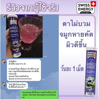 ภาพขนาดย่อของภาพหน้าปกสินค้าส่งฟรี Swiss Energy Sambucus Immuno 2 หลอด แซมบูคัสเม็ดฟู่ สารสกัดเอลเดอร์เบอร์รี่ สูตรจาก Switzerland จากร้าน swissenergyvitamins บน Shopee ภาพที่ 5