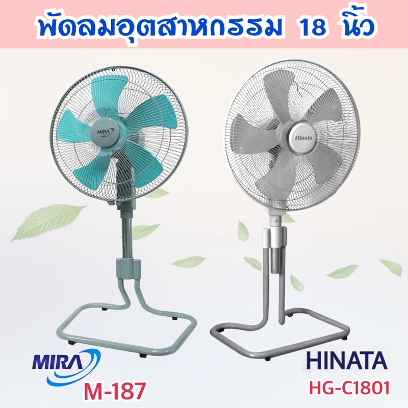 ภาพหน้าปกสินค้าMIRA / HINATA พัดลมอุตสาหกรรมปรับระดับได้ ขนาด 18 นิ้ว รุ่น M-187/ HG-C1801