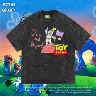 【ใหม่】S-5XL เสื้อยืด ลาย Buzz LIGHTYEAR STONE WASH