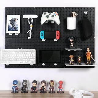 ภาพหน้าปกสินค้าPegboard ชั้นวางของติดผนัง ของแต่งห้อง แต่งห้อง แผ่นวางของติดผนัง อุปกรณ์ตกแต่งบอร์ด ชั้นวางของ ที่เกี่ยวข้อง