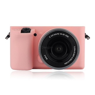 เคสกล้อง Soft Silicone Camera Case Bag Cover Skin For Sony ILCE-6000 A6000/A6300 PINK (0885)