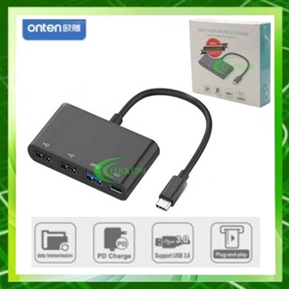 Onten Type-C HUB USB 2.0 x2 USB 3.0 PD Multi-Function Hub Converter Adapter สำหรับ PC รุ่น OTN - 9506S