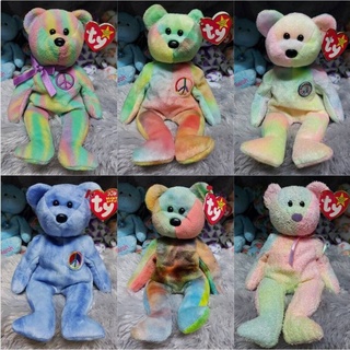สินค้า GB 11 - ตุ๊กตาหมี ty ขนาด 8 นิ้ว - Peace & Rainbow