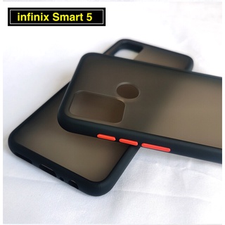 เคสมือถือ Case infinix Smart 5 เคสกันกระแทก ปุ่มสีผิวด้าน ขอบนิ่มหลังขุ่น Infinix Smart5 พร้อมส่ง [ ส่งจากไทย ]