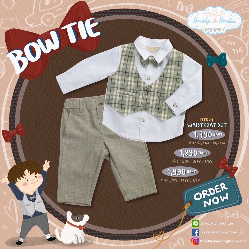 bow-tie-waistcoat-ชุดออกงานเด็กชาย-หูกระต่าย-2pcs-เซ็ตเสื้อ-กางเกง-link-3