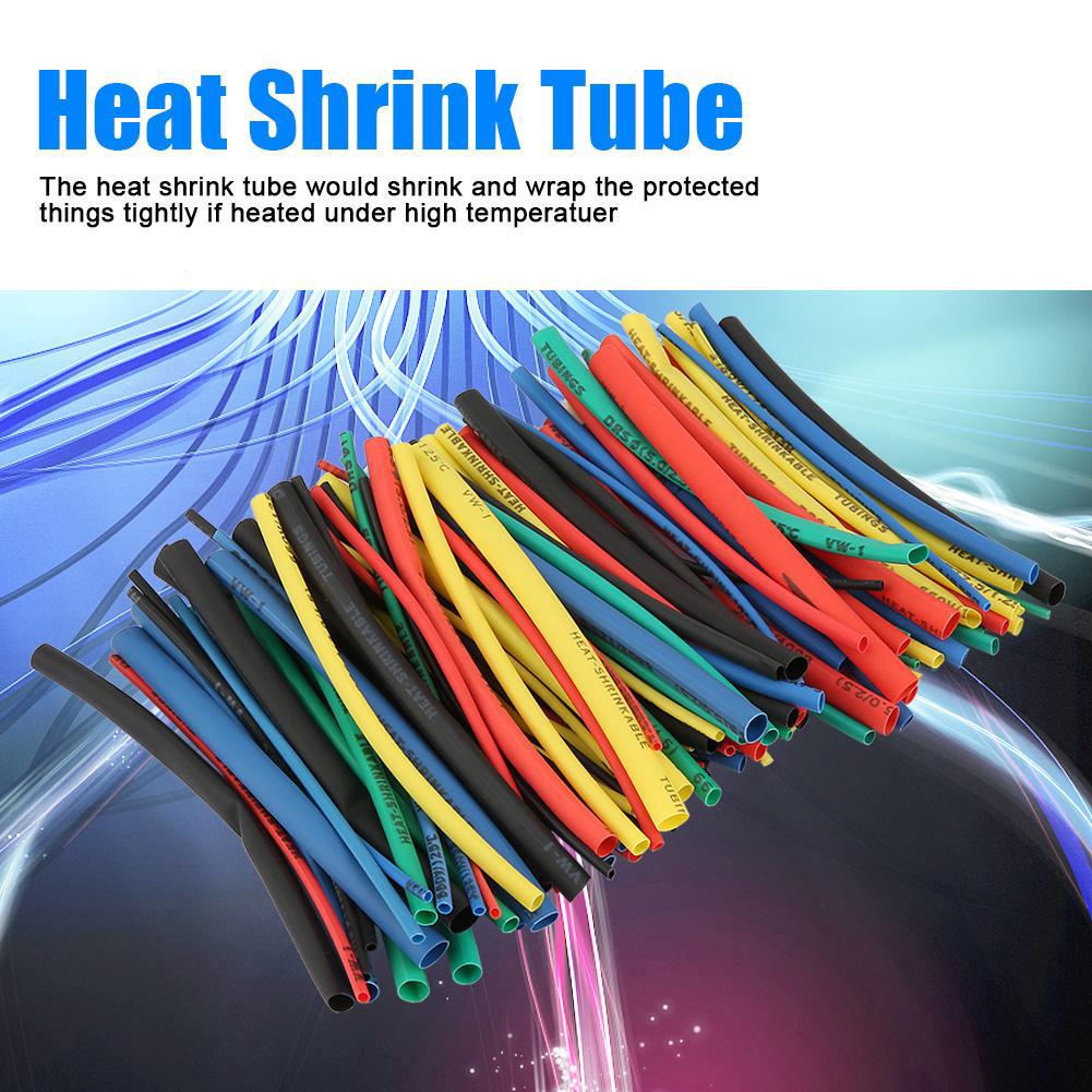 ภาพหน้าปกสินค้า100pcs 5 Sizes 5 Color 100mm Shrink Tube Wire Cable Insulated Sleeving ที่เกี่ยวข้อง