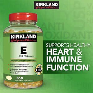 ภาพขนาดย่อของภาพหน้าปกสินค้าKirkland Vitamin E 400IU วิตามินอี 180 mg 500 Softgels (Exp.09/2026) จากร้าน youtheryshop บน Shopee